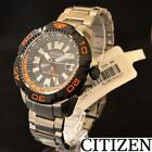 Citizen Promaster Gmt Diver's 200M Men's Wristwatch Orange Eco Drive 44Mm