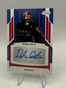 DEQUECE CARTER 2024 SAGE SILVER ROOKIE AUTO CARD RC # A-DC2 INDIANA HOOSIERS - Picture 1 of 2