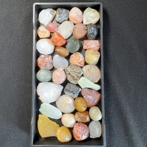 325 grams Lot Alxa Gobi Desert Sweet Candy Agate Healing Crystal #105 - Picture 1 of 4