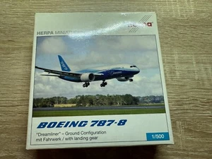 Herpa 513449 Aereo Boeing 787-8 Dreamliner 1:500 Mai Usato in OVP - Foto 1 di 2
