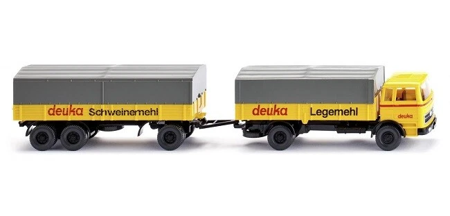 Wiking 043201 - 1/87 Pritschenhängerzug (MB 1620) " deuka " - Nuovo - Immagine 1 di 1