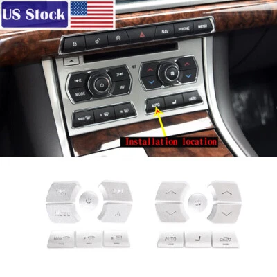 Adesivo de acabamento de botão de ar condicionado liga 16 peças para Jaguar XF 2012-2015 EUA - Imagem 1 de 4