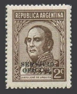 Argentina O38 block/4,MNH.Michel D81 I-II. Official 1940.Justo Jose de Urguiza. - Picture 1 of 1