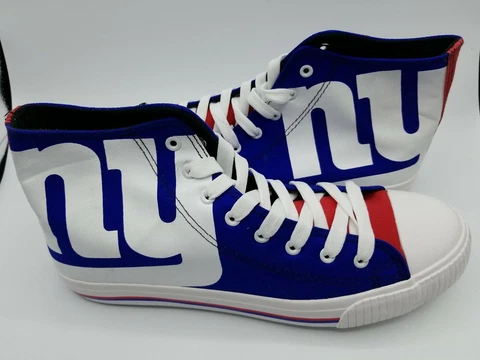 NFL New York Giants Men's 8 Big Logo High Top Canvas Shoes Sneakers Cover