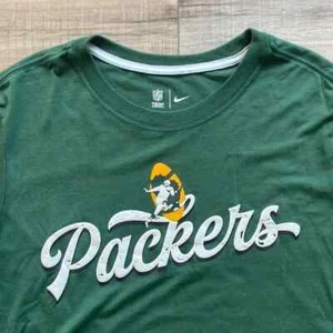 Neu mit Etikett Nike Green Bay Packers NFL Football Old School lockeres grünes T-Shirt Damen L - Bild 1 von 6