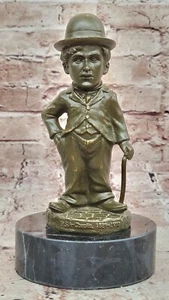 Estatua estrella de comedia de bronce - Escultura de Charlie Chaplin de Fisher, regalo de estudio - Imagen 1 de 10