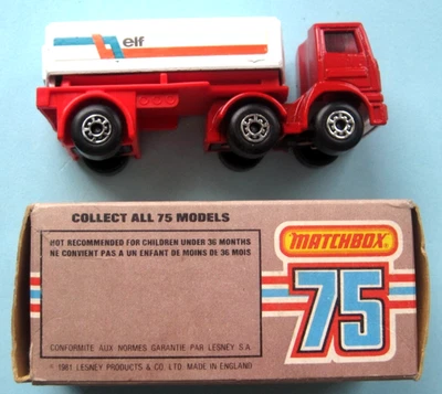 #14 PETROL TANKER - MATCHBOX 75 - 1977 - LESNEY - WITH ORIGINAL BOX - Image 1 of 4