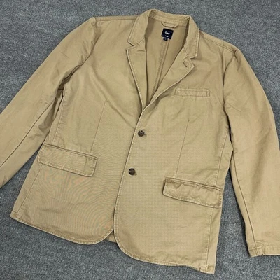 Gap Canvas Military Blazer Men XL Khaki Tan Unstructured Utility Chore Field - Image 1 of 4