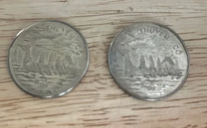 1988 Viet Nam 10 Dong Coin, KM #37 Uncirculated / dragonShip lot of (2) - Picture 1 of 2