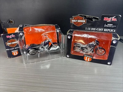 Maisto Harley Davidson 2002 FXDWG/FXSTD motocicleta diecast serie 13/14 Foto 1 de 4