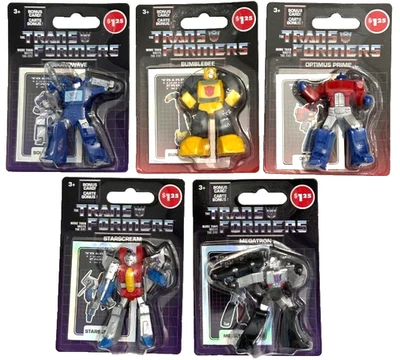 Transformers Mini Figures 1.75" with Bonus Cards 5 pc Set  NEW IN PACKAGE - Image 1 of 2