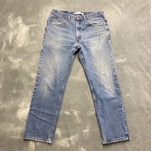 Lee Regular Fit Straight Jeans Mens 36x32 Worn Blue 100% Cotton Denim Workwear - Picture 1 of 13