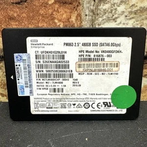 HP PM863 MZ-7LM4800 480GB SSD 2.5" SAS Hard Drive / PM863 - Photo 1/2