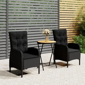 Bistroset 3-tlg. Poly Rattan Glas Gartenmöbel Balkonset mehrere Auswahl vidaXL - Zdjęcie 1 z 36