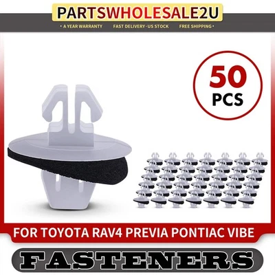 Clip de retención de moldura de panel basculante de nailon de 9 mm 50 piezas con sellador para Toyota Pontiac Foto 1 de 4