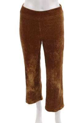 Avenue Montaigne Women Cropped Striped Brown Pants Size 2 - Image 1 of 4