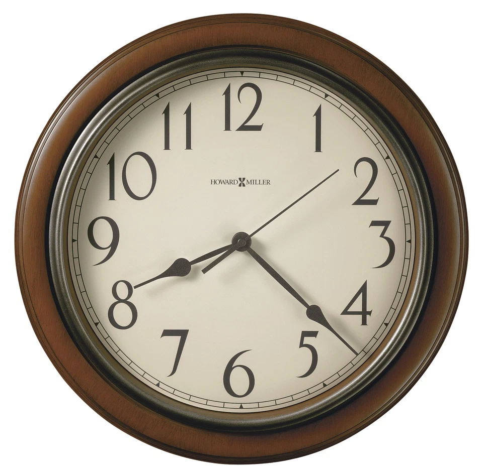 HOWARD MILLER WALL CLOCK 625-418 KALVIN- 15 1/4" DIAMETER ROUND