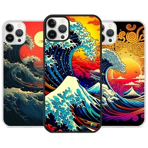 The Great Wave Sunset Phone Case Cover for iPhone X  12 Classic Hokusai Art Gift - Picture 1 of 16