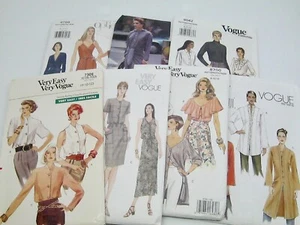 7 modelli da cucire Misses taglia 8 10 12 Vogue Easy blusa abito tunica pantaloni non tagliati - Foto 1 di 12