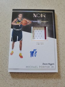 2018-19 Panini Noir Michael Porter Jr RC 2 Clr Patch AUTO/99