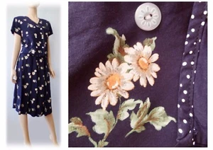 Set gonna cropped oversize doppiopetto vintage anni 70 80 abito margherita PM - Foto 1 di 8