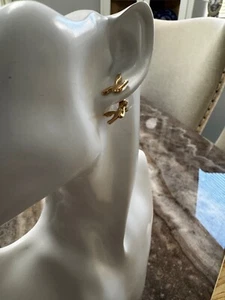 Nuovo con etichette - Orecchini a perno uccellino color oro, gabbiani, boho - Foto 1 di 2