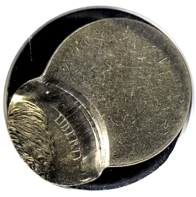 *DRAMATIC* Jefferson Nickel Double Struck Off Center Mint Error NGC MS65 UNIFACE - Image 1 of 4