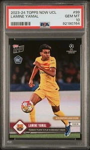 PSA 10 Lamine Yamal 2023 Topps Now #99 Youngest Player UCL Rookie Card - Picture 1 of 1