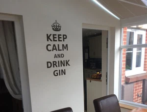 Keep calm and drink gin wall sticker | Gin wall decals - Picture 1 of 6