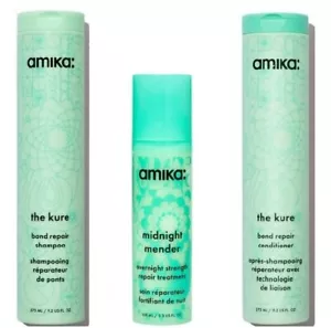 Amika The Kure Strength Repair Shampoo & Conditioner + Midnight Mender Treatment - Picture 1 of 12