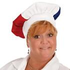 British French Chefs Hat Of Red White Blue Oversized Good Quality Cloth Hat