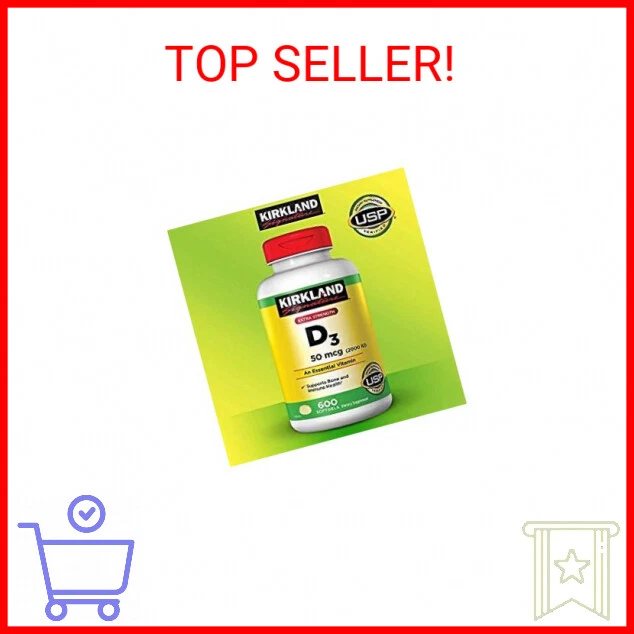 Kirkland Signature Expect More Extra Strength D3 50 mcg, 600 cápsulas blandas Foto 1 de 1