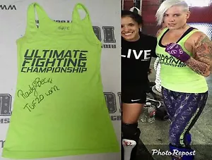 Rowdy Bec Rawlings Signed Personally Worn Used TUF 20 UFC Fight Shirt BAS COA 2 - Picture 1 of 24