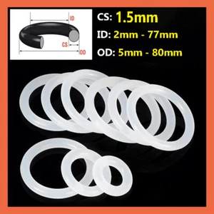 O-Ringe Dichtringe Dichtungsringe Schnurstärke 1.5mm Innen Ø 2mm-77mm / Silikon - Picture 1 of 10
