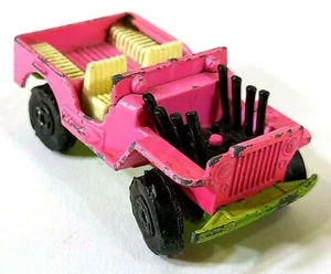Matchbox Superfast 2 Jeep Hot Rod Pink 1971 Vintage Toy Car Diecast M312 - Picture 1 of 3