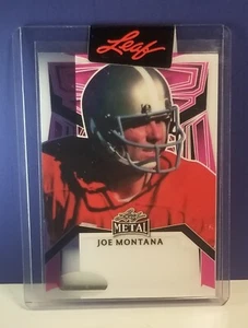 2023 Leaf Metal JOE MONTANA Portrait Clear Pink Pre-Production Proof 1/1 - Picture 1 of 2