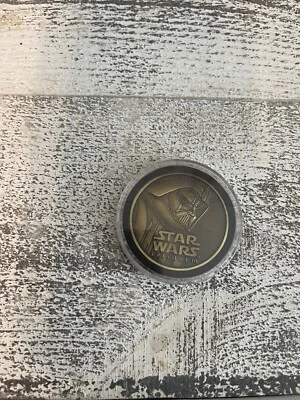 Disney Star Wars Coin Limited Edition Episode 3 Darth Vader Obi Wan Brass - Image 1 of 4