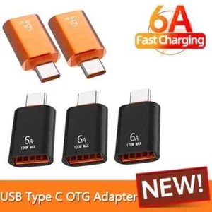 6A USB OTG Adapter USB 3.0 A Female To Type C Male Converter Fast Charger 120W - Picture 1 of 18