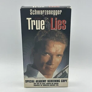True Lies 1994 VHS Special Academy Screening Copy Arnold Schwarzenegger RARE HTF - Picture 1 of 14