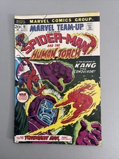 MARVEL TEAM-UP #10. 1973, MARVEL. SPIDER-MAN AND THE HUMAN TORCH! KANG!!