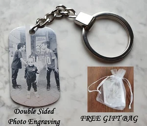 Personalised Engraved Photo Keyring - Keepsake -Your Photo -Image -FREE GIFT BAG - Picture 1 of 13