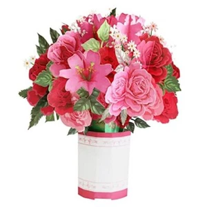 Flower Bouquet Pop Up Card - 3D Flower Card, Mother's Day Greeting Card, - Picture 1 of 7