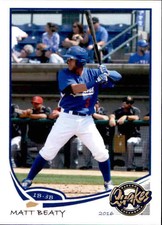 2016 Rancho Cucamonga Quakes Grandstand #4 Matt Beaty Snellville Georgia GA Card