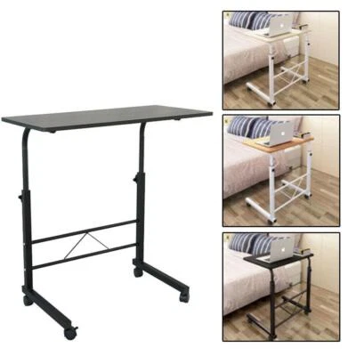 Rolling Height Angle Adjustable Laptop Sofa Desk Overbed Food Tray Table Stand - Image 1 of 4