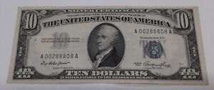 Series 1953 $10 Silver Certificate - Extra Fine + Condition