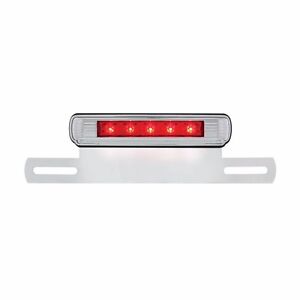 Universal LED 3rd Brake Light - Chrome Art Deco License Plate Bracket