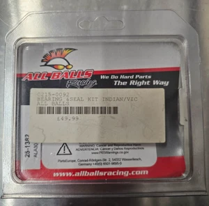 Honda  INDIAN Kawasaki Victory Front Wheel Bearing 6304 Kit All Balls 25-1382 - Picture 1 of 1