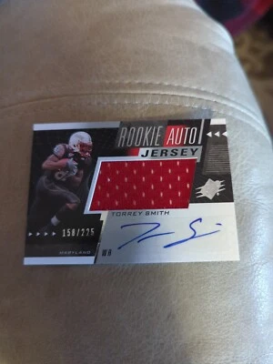 2011 SP Authentic SPx Rookie Auto Jersey /225 Torrey Smith #58 Rookie Auto RC - Image 1 of 2