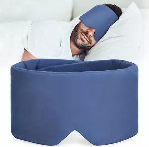 Pure Handmade Cotton Sleep Mask - Blackout Eye Mask for Sleeping with Adjustable - Picture 1 of 12