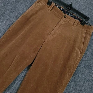 Brooks Brothers The Clark Fit Tan Brown Wide Wale Corduroy Pants 34x31 - Picture 1 of 9